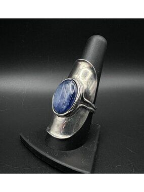 Vintage Didae Shablool 925 Sterling Silver Kyanite Shield Ring Size 9